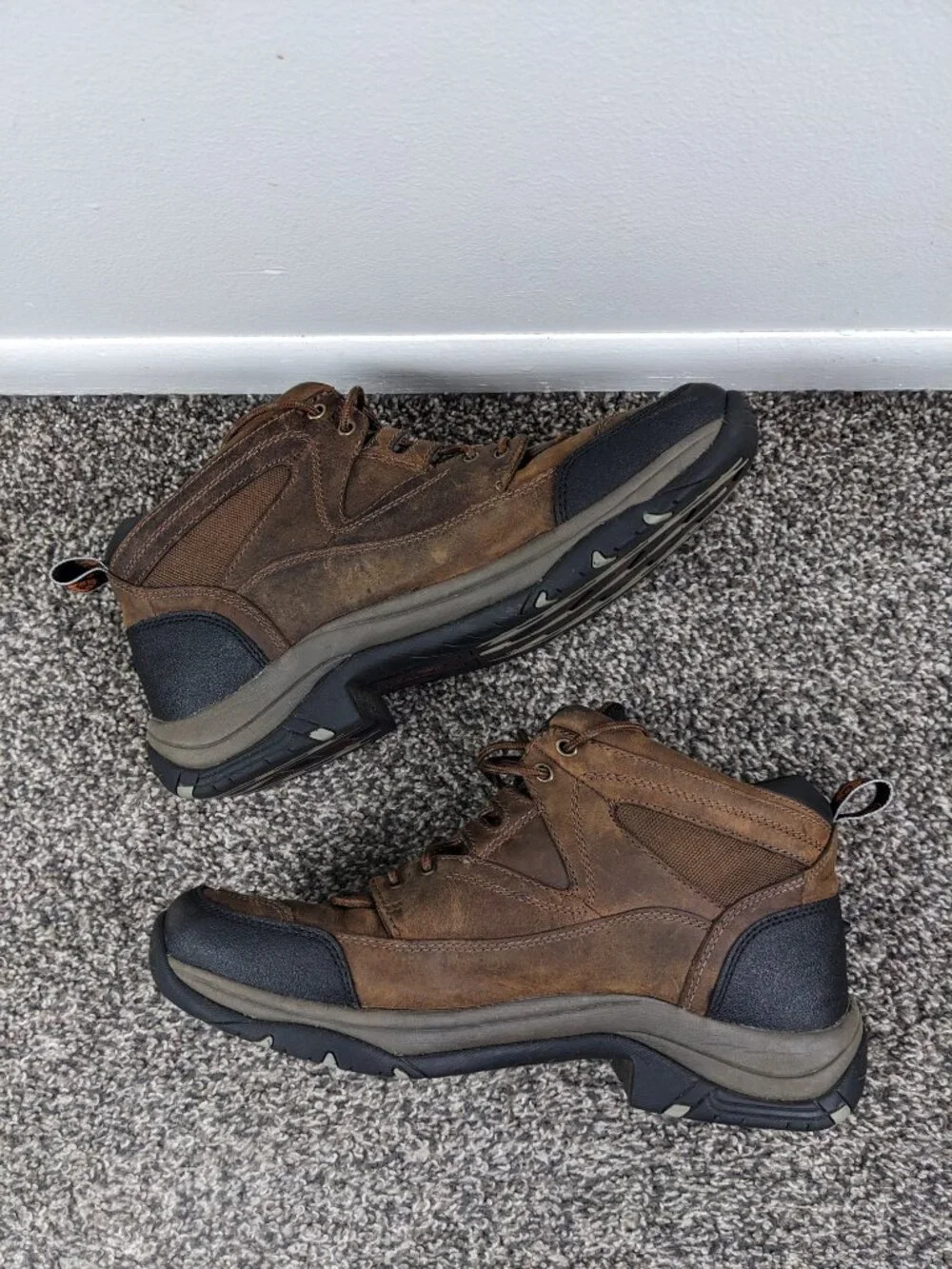Ariat Terrain Hiking Boots Mens 11 D Brown Leather Lace Up Work Shoes 10002182